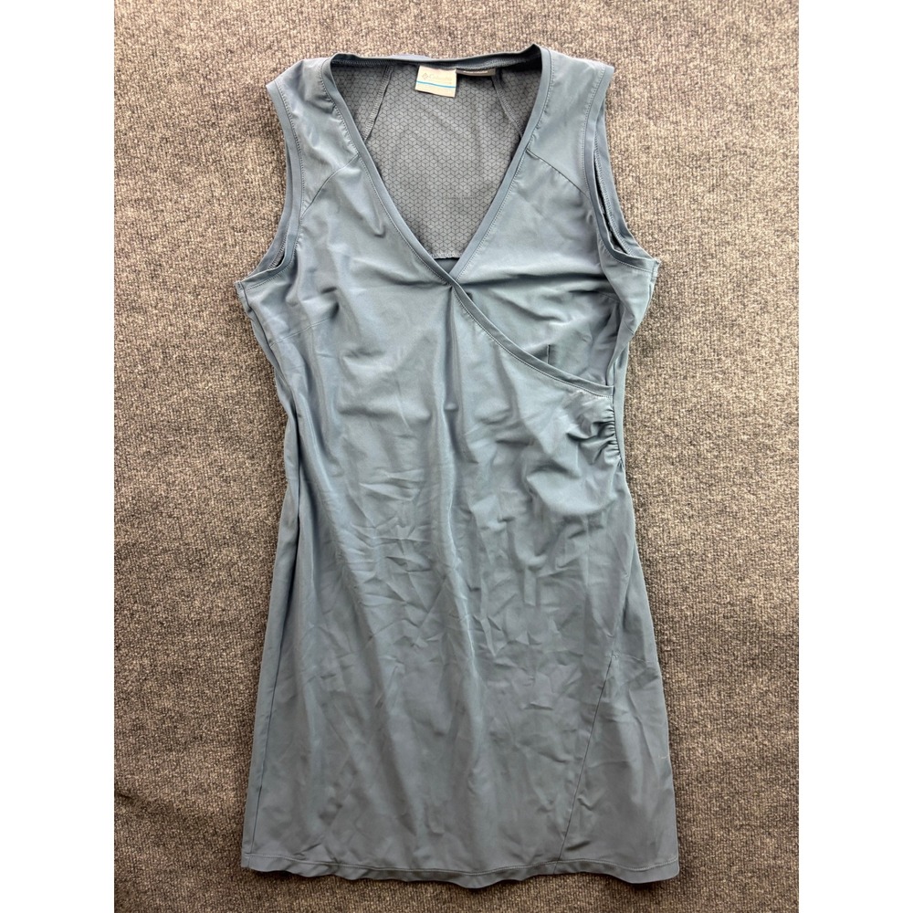 Columbia Omni-Wick Dress Womens Size M Blue Gray Sleeveless Outdoor Activewear